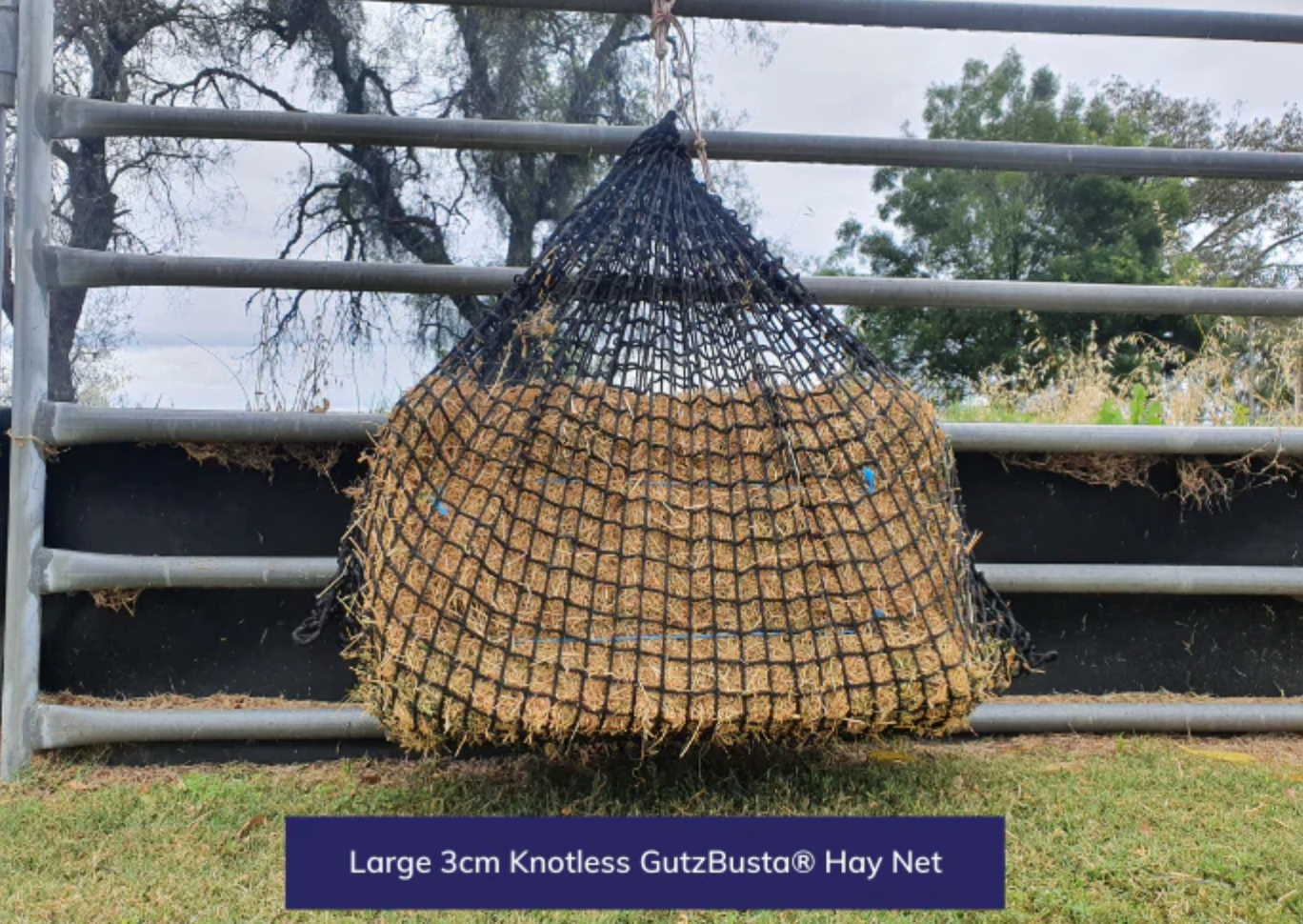 Gutzbusta Knotless Slow feed hay net - Large (whole small square bale)