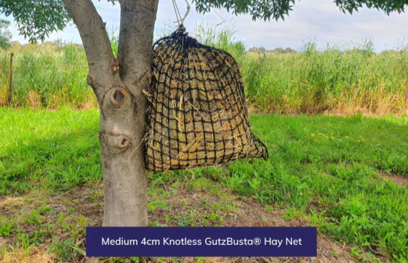 Gutzbusta Knotless Slow feed hay net - Medium (4-6 Biscuits)