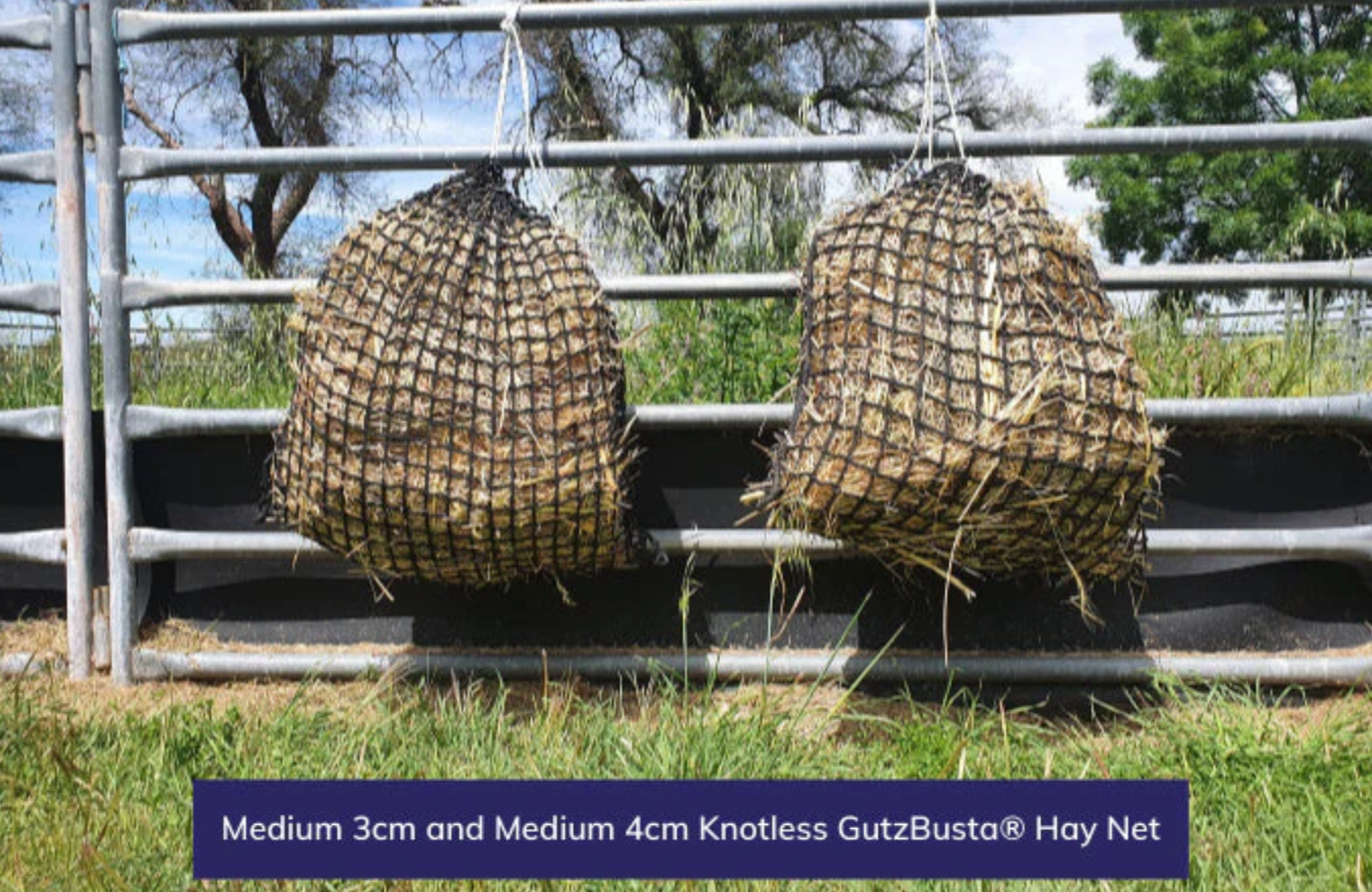 Gutzbusta Knotless Slow feed hay net - Medium (4-6 Biscuits)