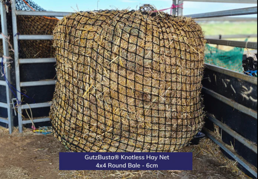 Gutzbusta Knotless Hay Nets - 4'x4' Round Bale