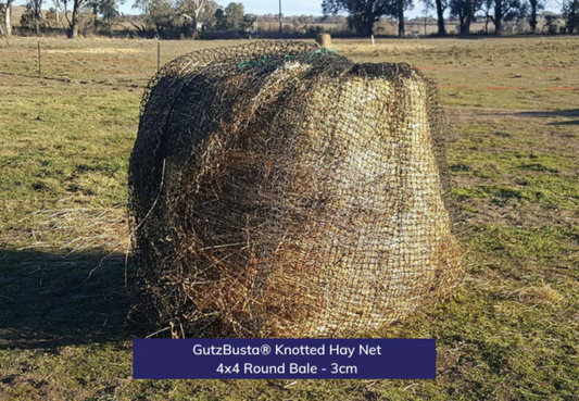 Gutzbusta Knotted Hay Nets - 4'x4' Round Bale