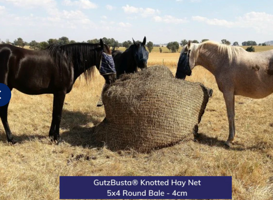 Gutzbusta knotted Slow feed 5x4 Round Bale nets