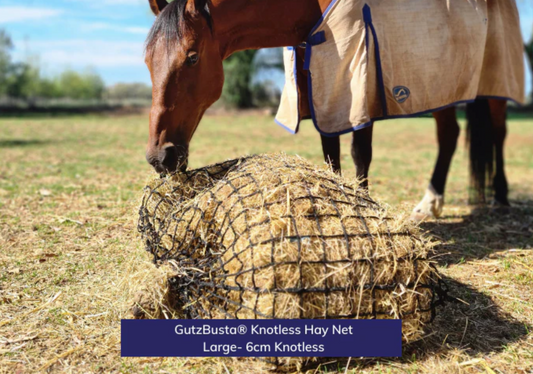 Gutzbusta Knotless Slow feed hay net - Large (whole small square bale)