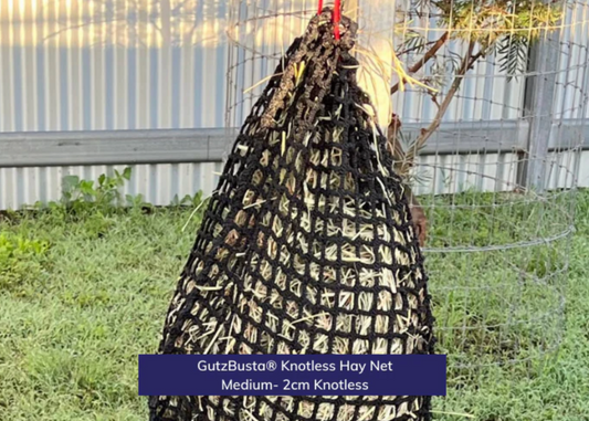 Gutzbusta Knotless Slow feed hay net - Medium (4-6 Biscuits)