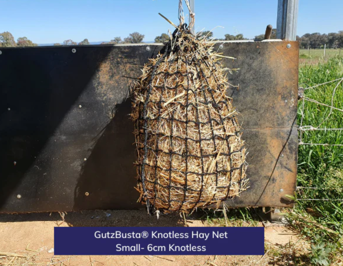 Gutzbusta Knotless Slow feed hay net - Small (2-3 Biscuits)
